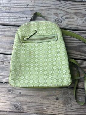 Nine West Light Green Geometric Backpack